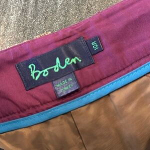 Boden Wool Pants Brown Plaid Womens Size 10 Lined Classic Career Business